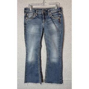 Silver Jeans‎ Eden Bootcut Jeans Womens W29 L33 Blue Stretch Contrast Stitching